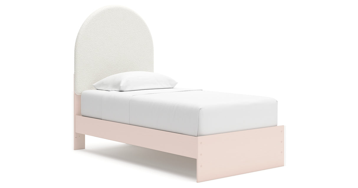 Wistenpine Blush Twin Upholstered Storage Platform Bed with 2 Drawers from Ashley - Luna Furniture