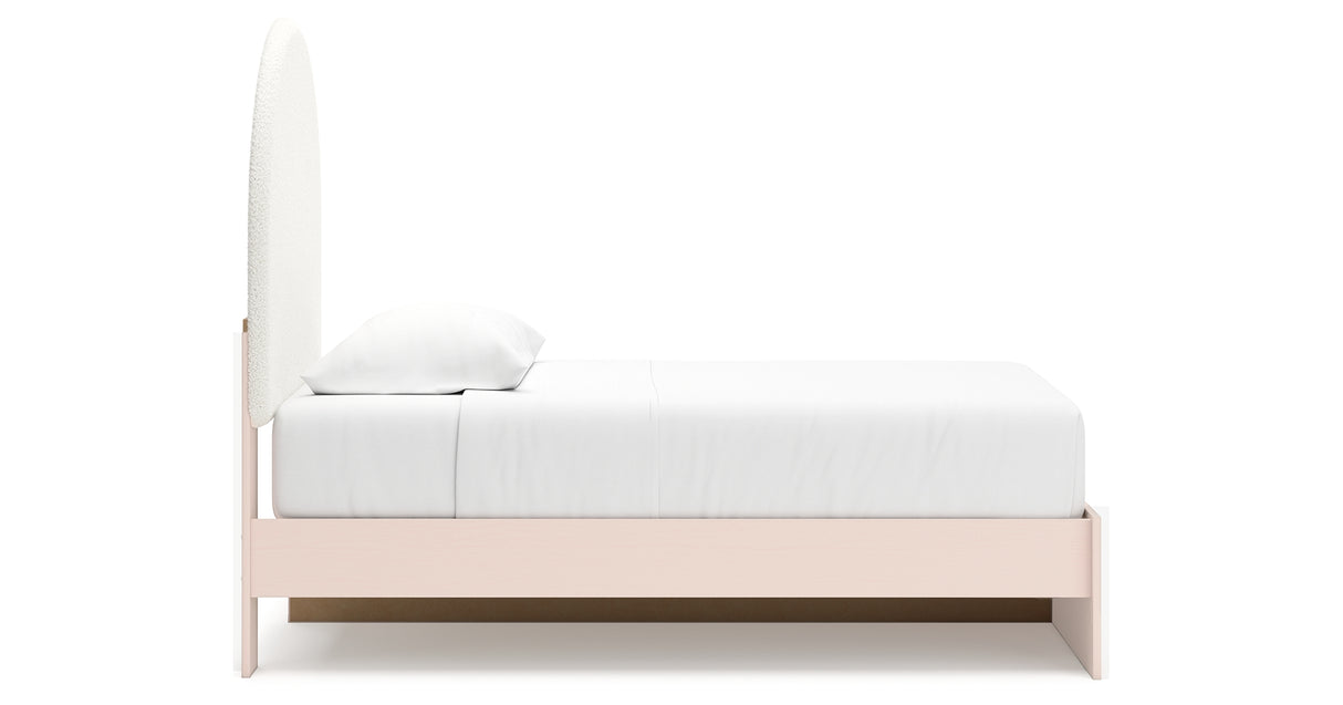 Wistenpine Blush Twin Upholstered Storage Platform Bed with 2 Drawers from Ashley - Luna Furniture