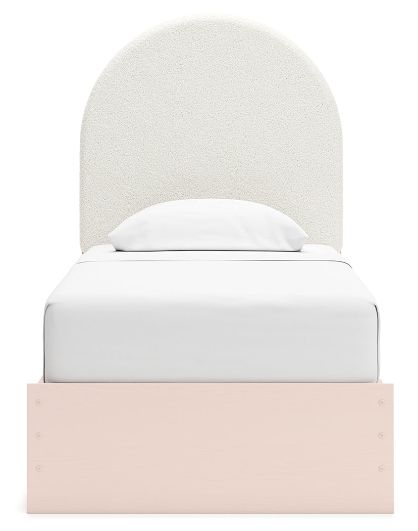 Wistenpine Blush Twin Upholstered Storage Platform Bed with 4 Drawers from Ashley - Luna Furniture