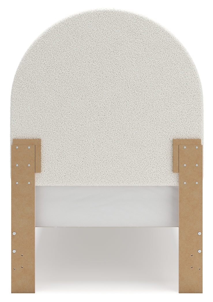 Wistenpine Blush Twin Upholstered Platform Bed from Ashley - Luna Furniture