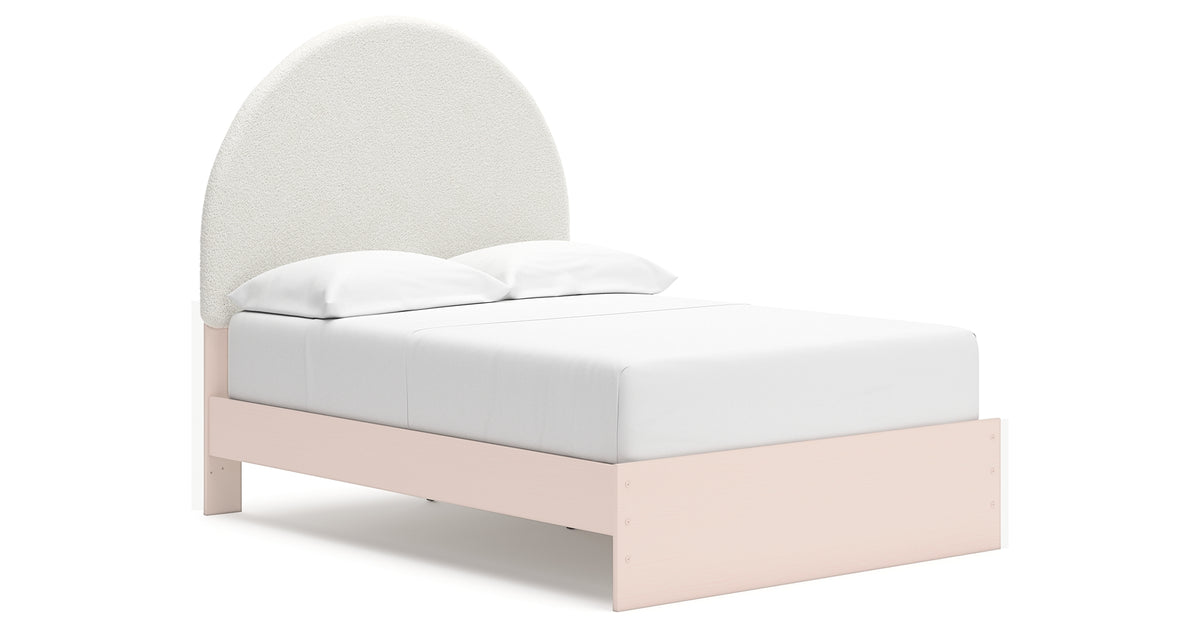 Wistenpine Blush Full Upholstered Storage Platform Bed with 2 Drawers from Ashley - Luna Furniture