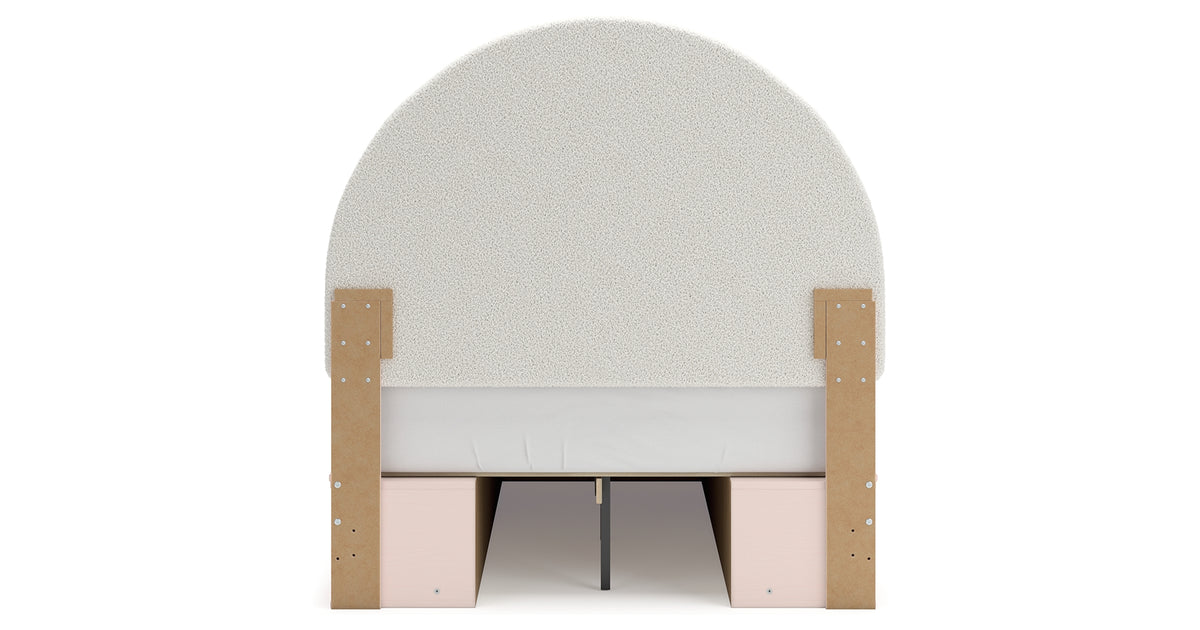 Wistenpine Blush Full Upholstered Storage Platform Bed with 4 Drawers from Ashley - Luna Furniture