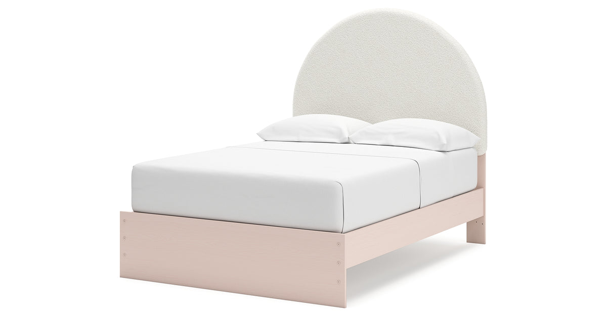 Wistenpine Blush Full Upholstered Platform Bed from Ashley - Luna Furniture