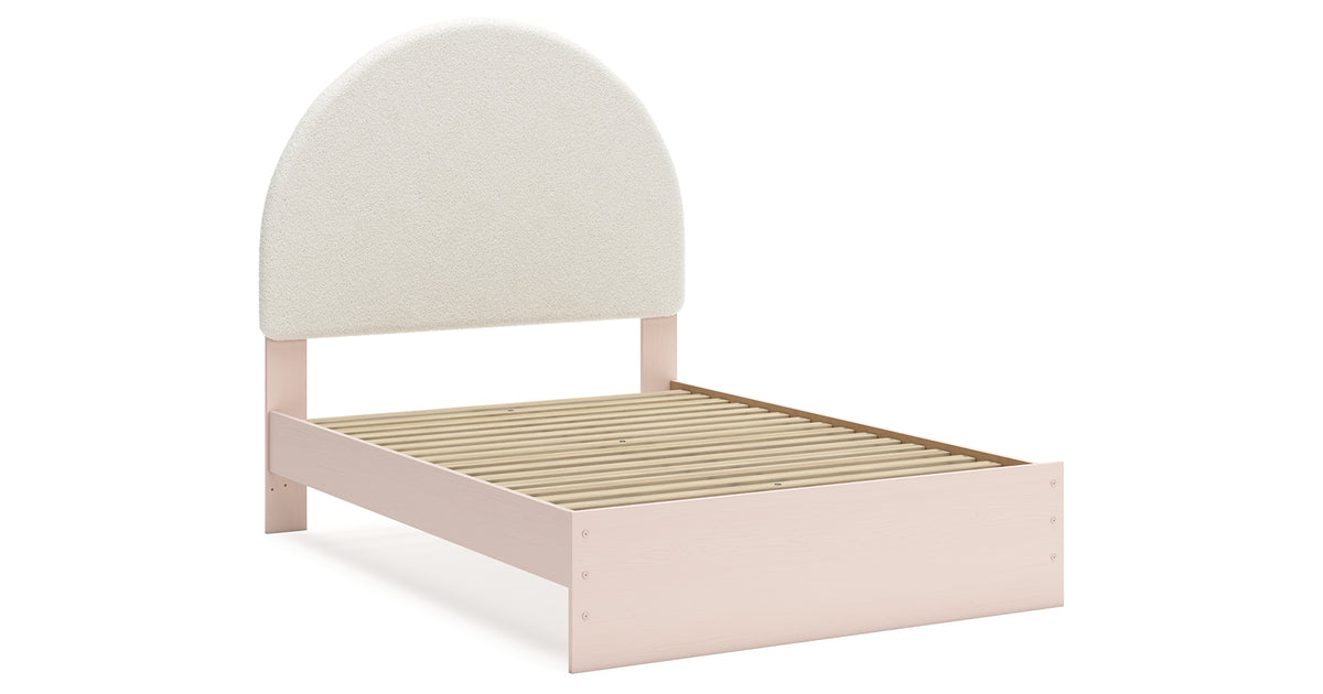 Wistenpine Blush Full Upholstered Platform Bed from Ashley - Luna Furniture