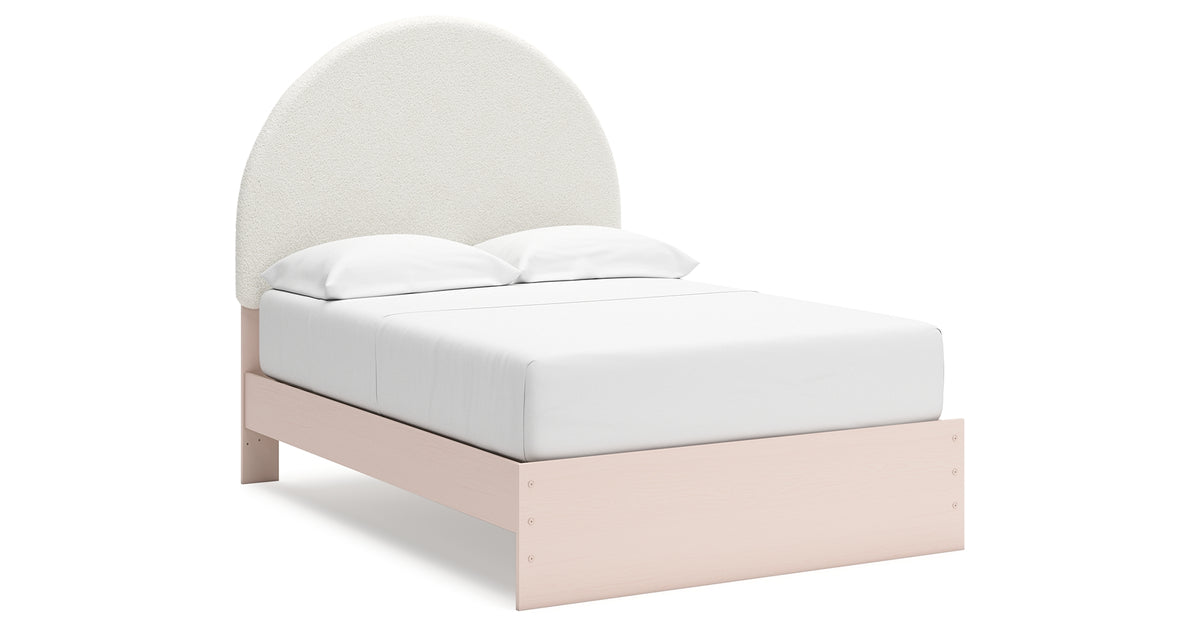 Wistenpine Blush Full Upholstered Platform Bed from Ashley - Luna Furniture