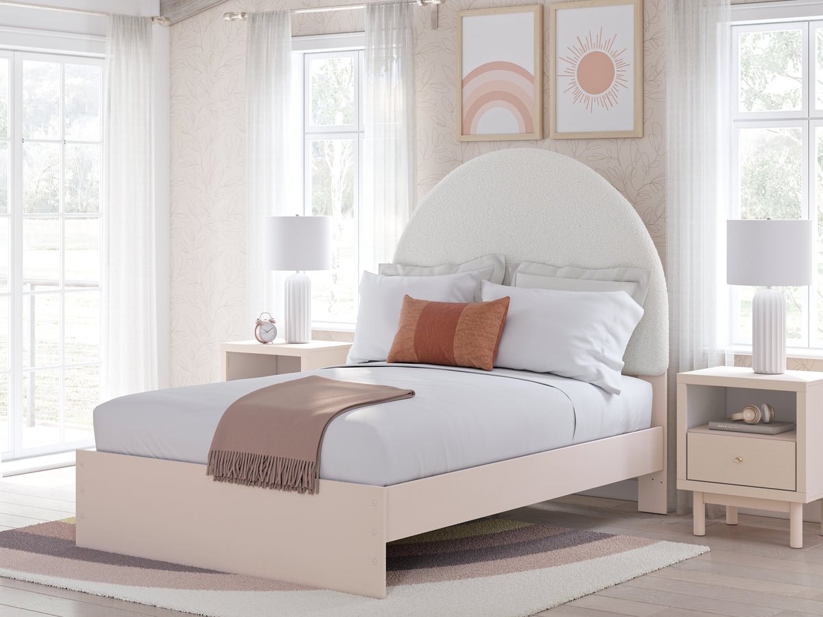 Wistenpine Blush Full Upholstered Platform Bed from Ashley - Luna Furniture