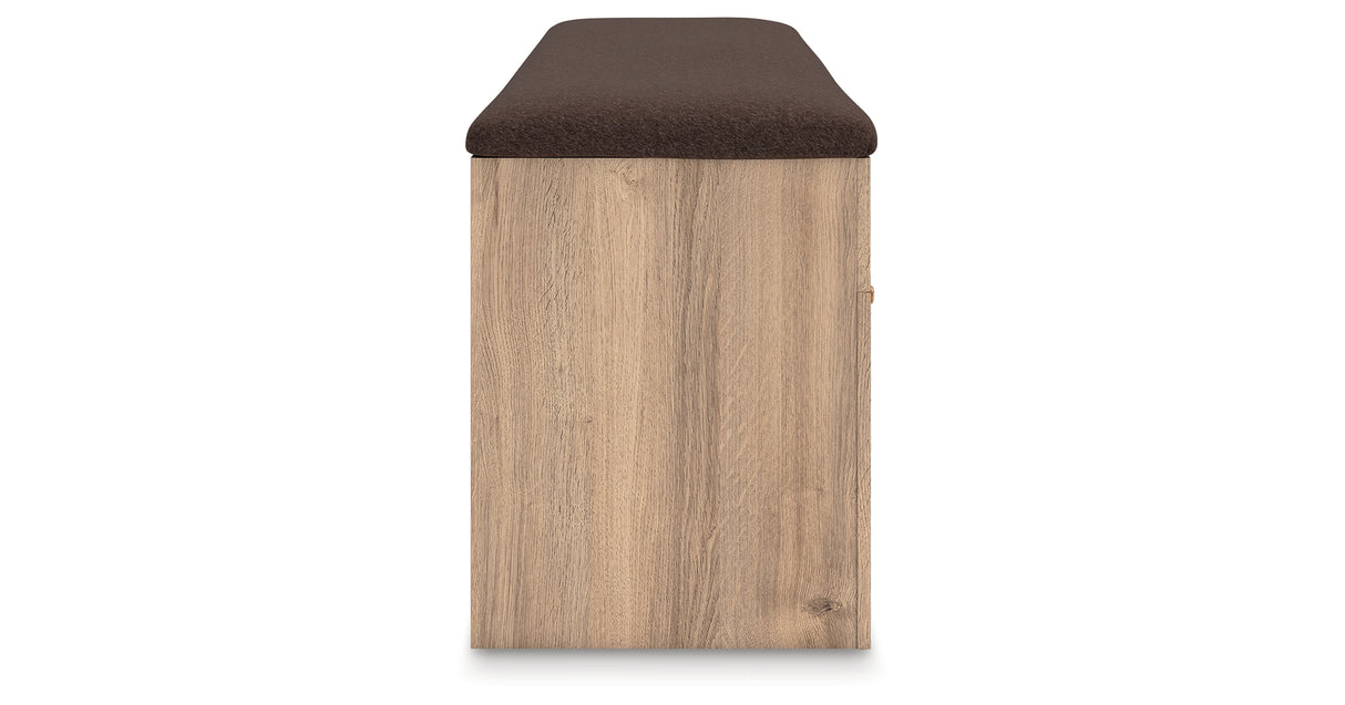Kinlanni Tan/Brown Bedroom Storage Bench from Ashley Furniture - Luna Furniture