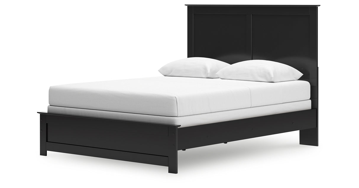 Maribel Queen Panel Bed with Dresser and Nightstand in Black from Ashley - Luna Furniture