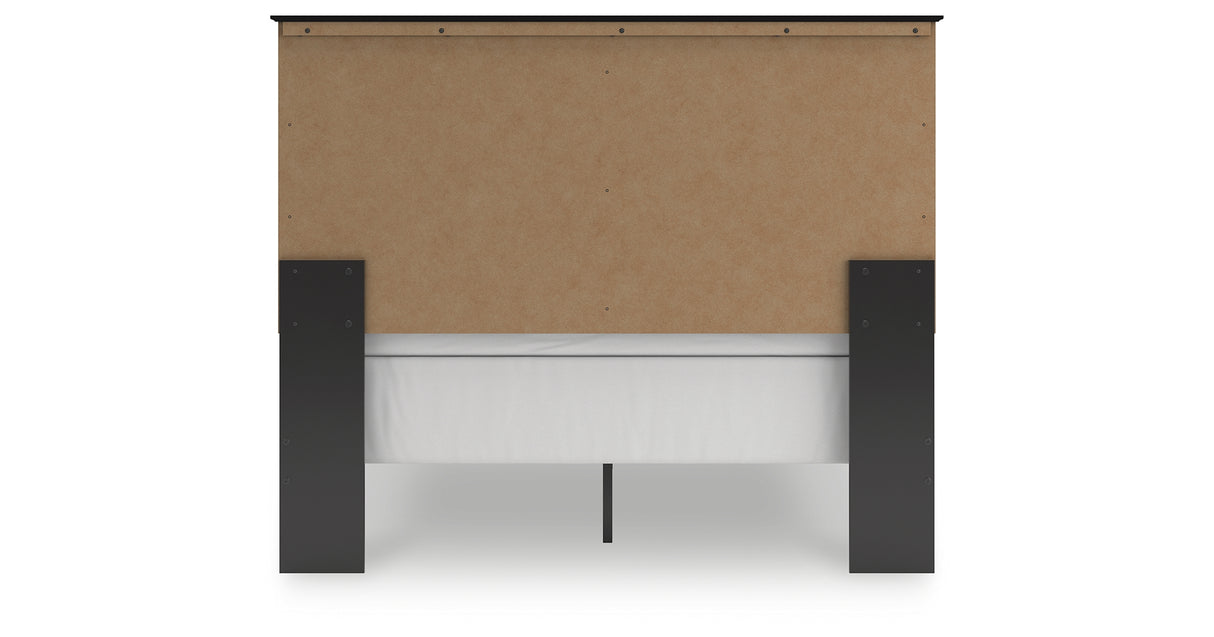 Maribel Queen Panel Bed with Dresser and Nightstand in Black from Ashley - Luna Furniture