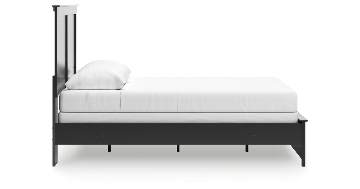 Maribel Queen Panel Bed with Dresser and Nightstand in Black from Ashley - Luna Furniture