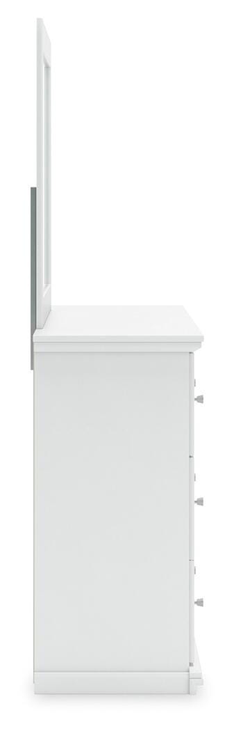 Bostwick Shoals White Twin Panel Bed, Dresser, Mirror and Nightstand from Ashley Furniture - Luna Furniture