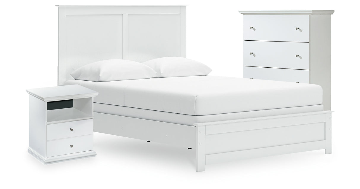 Bostwick Shoals Queen Panel Bed, Cheat and Nightstand from Ashley Furniture - Luna Furniture