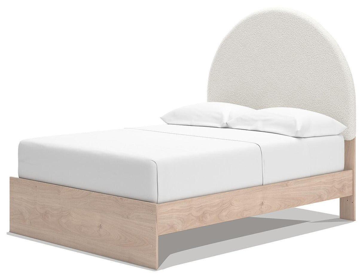 Arloster Tan Full Panel Storage Bed, Dresser, Mirror and Nightstand from Ashley Furniture - Luna Furniture