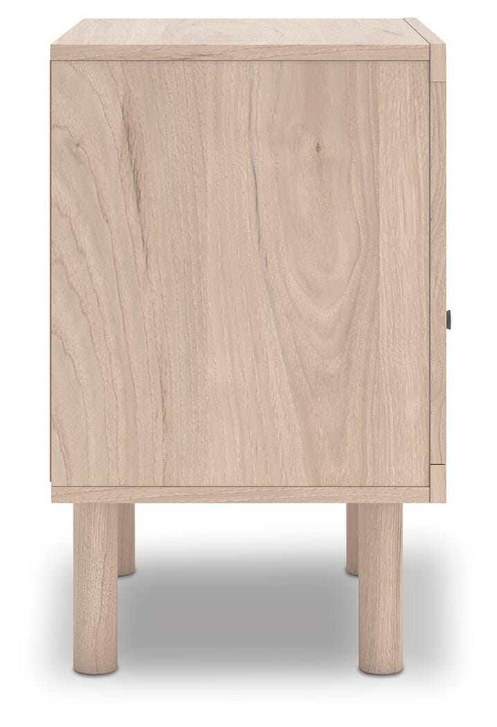 Arloster Tan Full Panel Storage Bed, Dresser, Mirror and Nightstand from Ashley Furniture - Luna Furniture