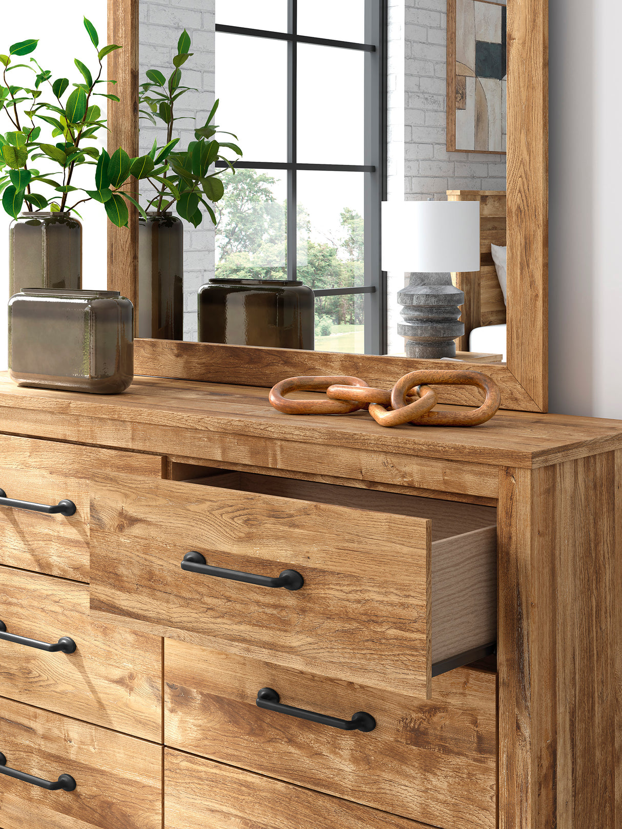 Maystonna Brown Dresser and Mirror from Ashley - Luna Furniture