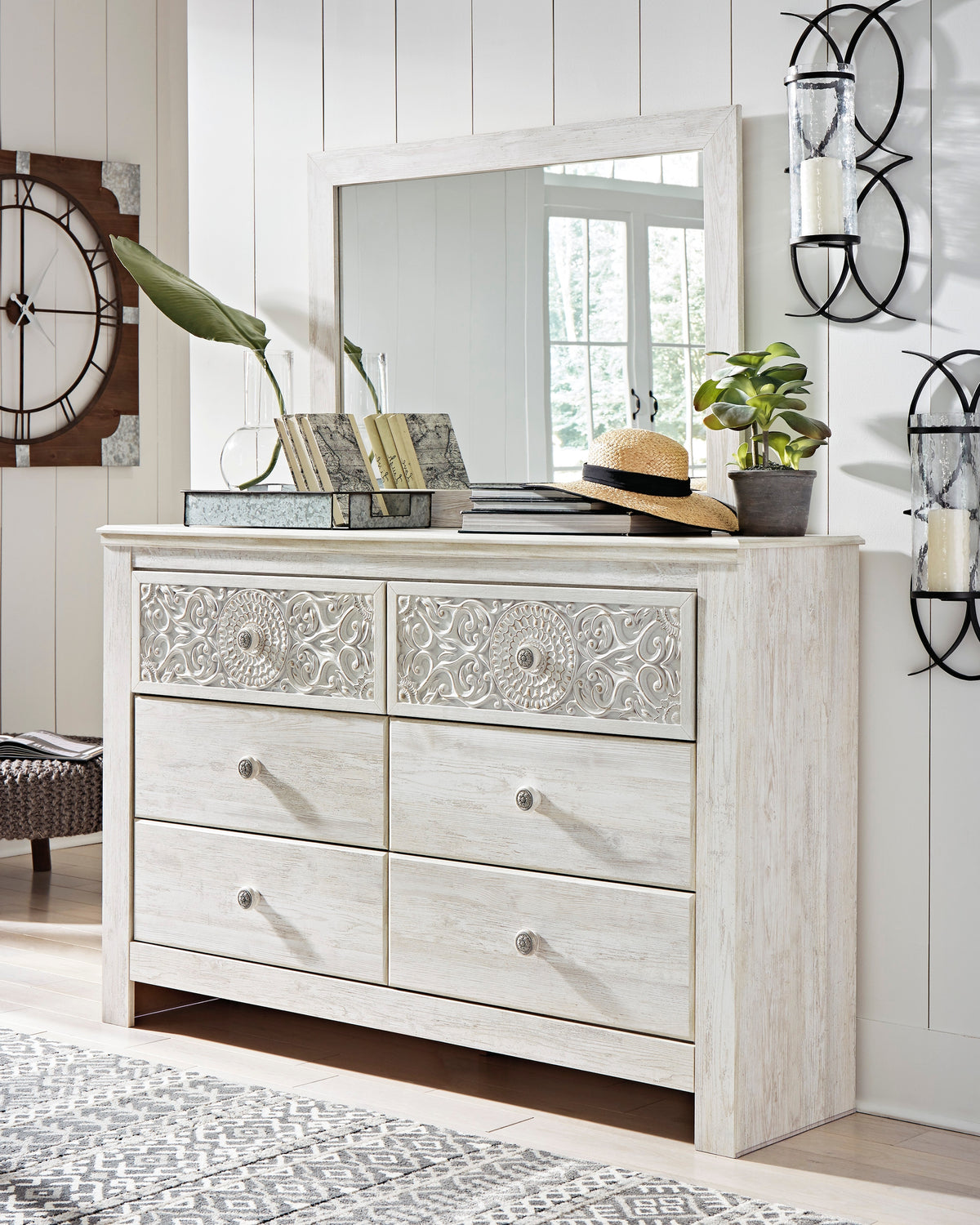 Paxberry Whitewash Panel Bedroom Set from Ashley Furniture - Luna Furniture