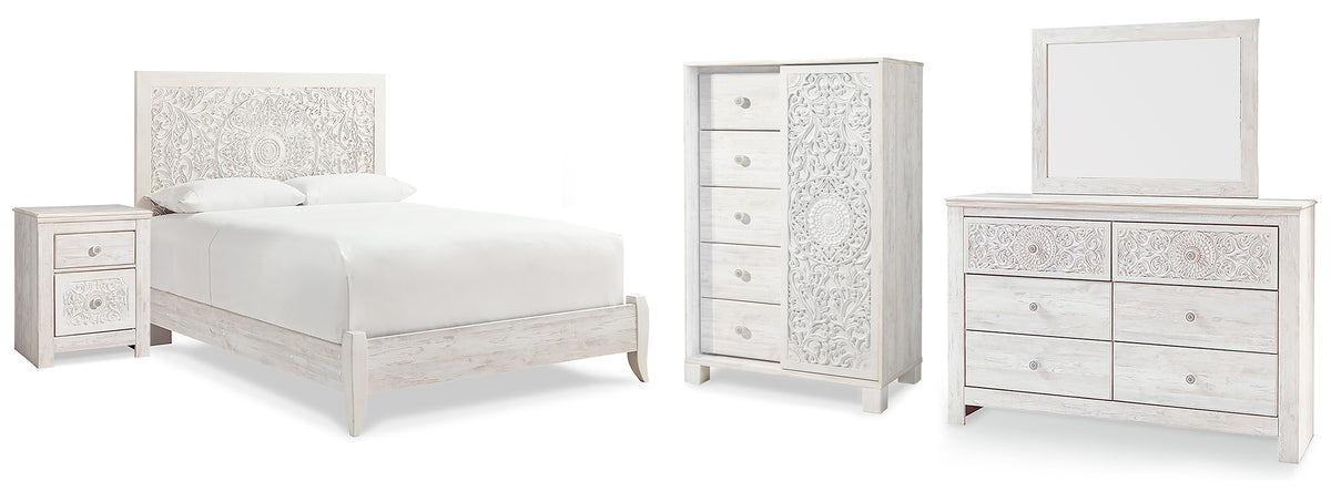 Paxberry Whitewash Panel Bedroom Set from Ashley Furniture - Luna Furniture