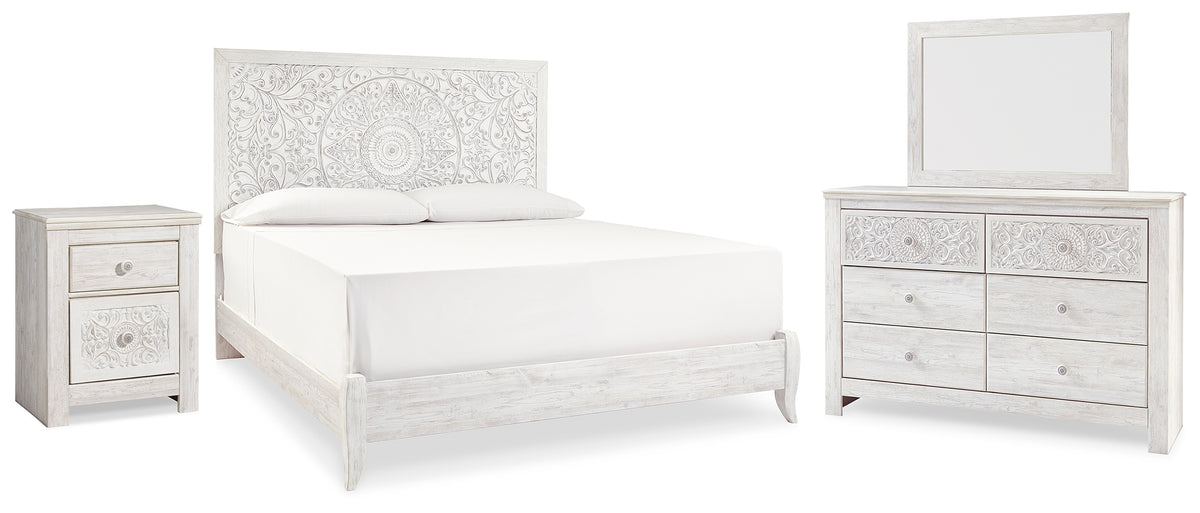 Paxberry Whitewash Panel Bedroom Set from Ashley Furniture - Luna Furniture