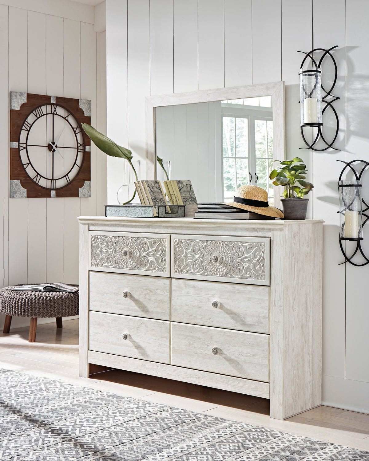 Paxberry Whitewash Panel Bedroom Set from Ashley Furniture - Luna Furniture