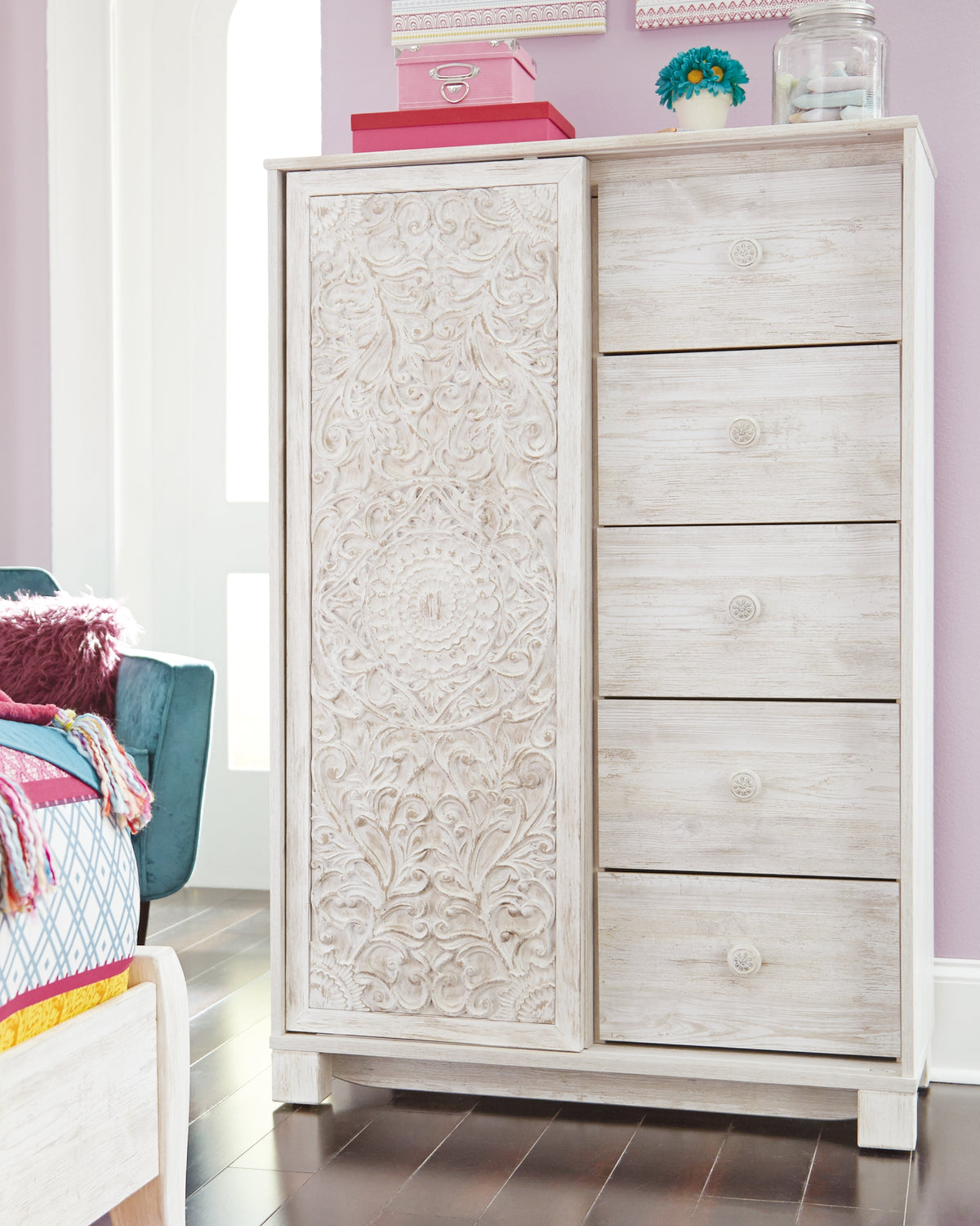 Paxberry Whitewash Panel Bedroom Set from Ashley Furniture - Luna Furniture