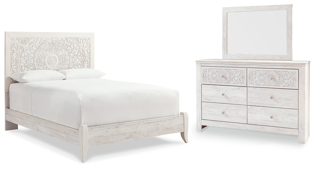 Paxberry Whitewash Panel Bedroom Set from Ashley Furniture - Luna Furniture