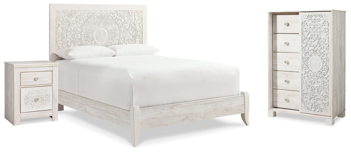Paxberry Whitewash Panel Bedroom Set from Ashley Furniture - Luna Furniture