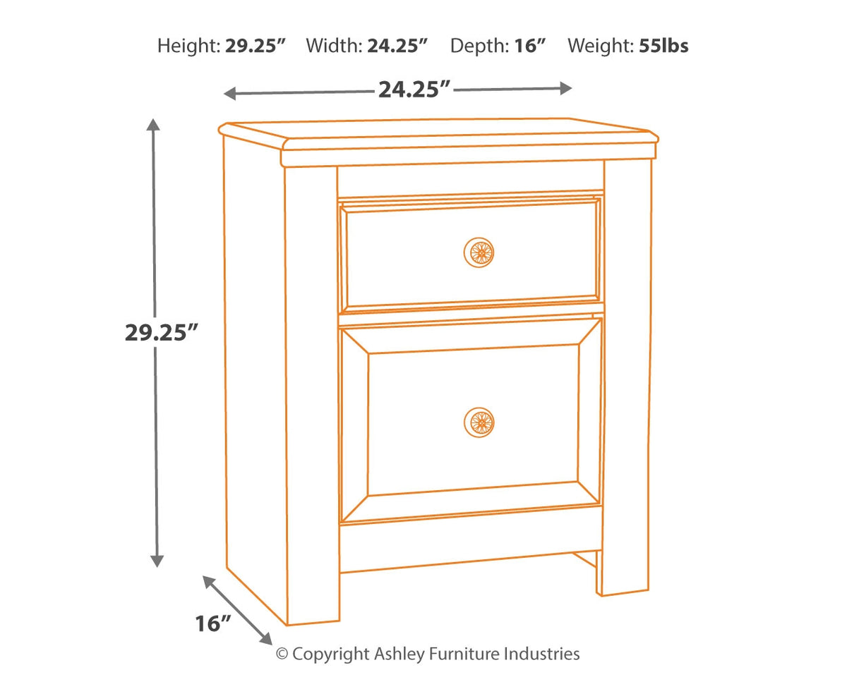 Paxberry Whitewash Panel Bedroom Set from Ashley Furniture - Luna Furniture