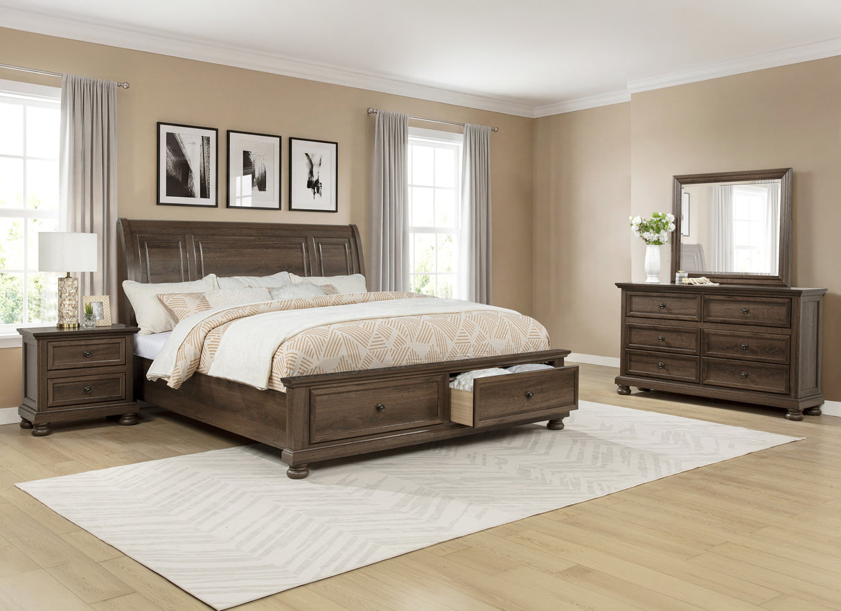 Claribelle Brown Storage Sleigh Bedroom Set from Crown Mark - Luna Furniture