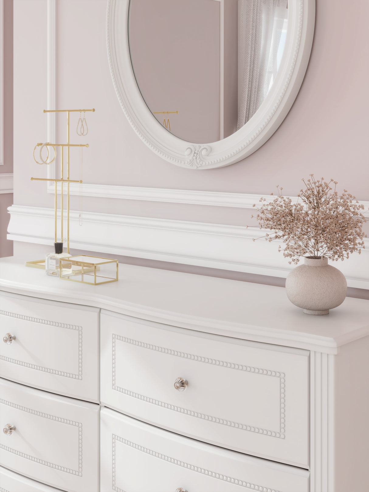 Kozlani White Dresser and Mirror from Ashley Furniture - Luna Furniture