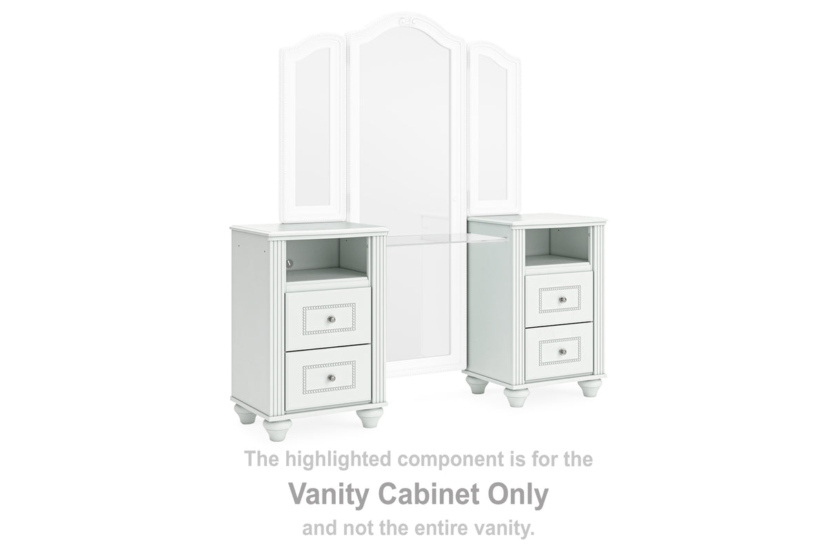 Kozlani White Vanity Cabinet from Ashley - Luna Furniture