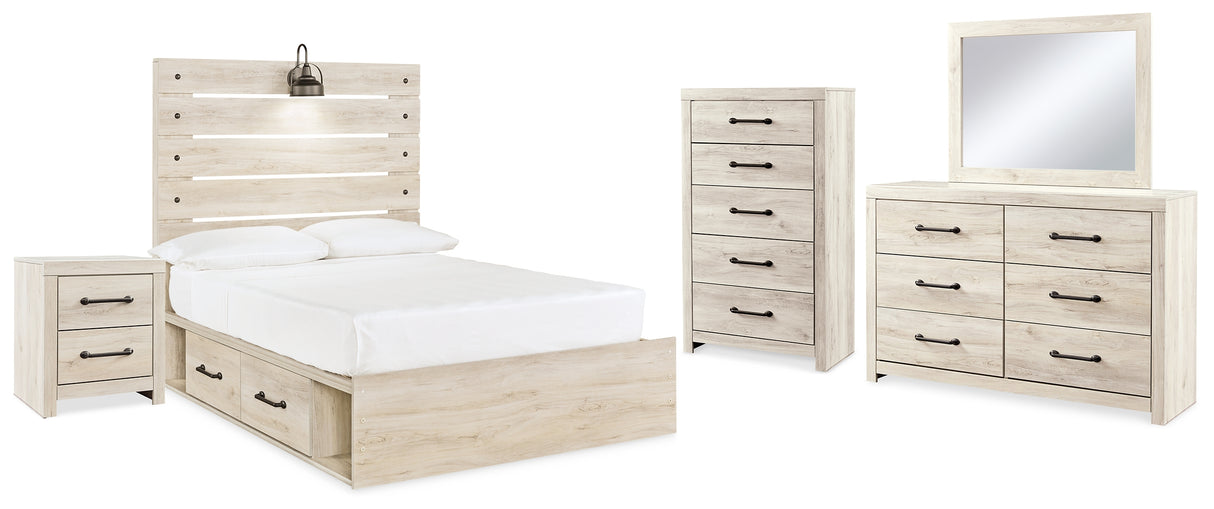Cambeck Whitewash Full Panel Bed, Dresser, Chest and Nightstand from Ashley - Luna Furniture