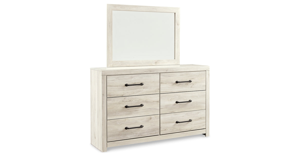 Cambeck Whitewash Queen Panel Storage Bed, Dresser, Mirror, 2 Chests and 2 Nightstands from Ashley - Luna Furniture