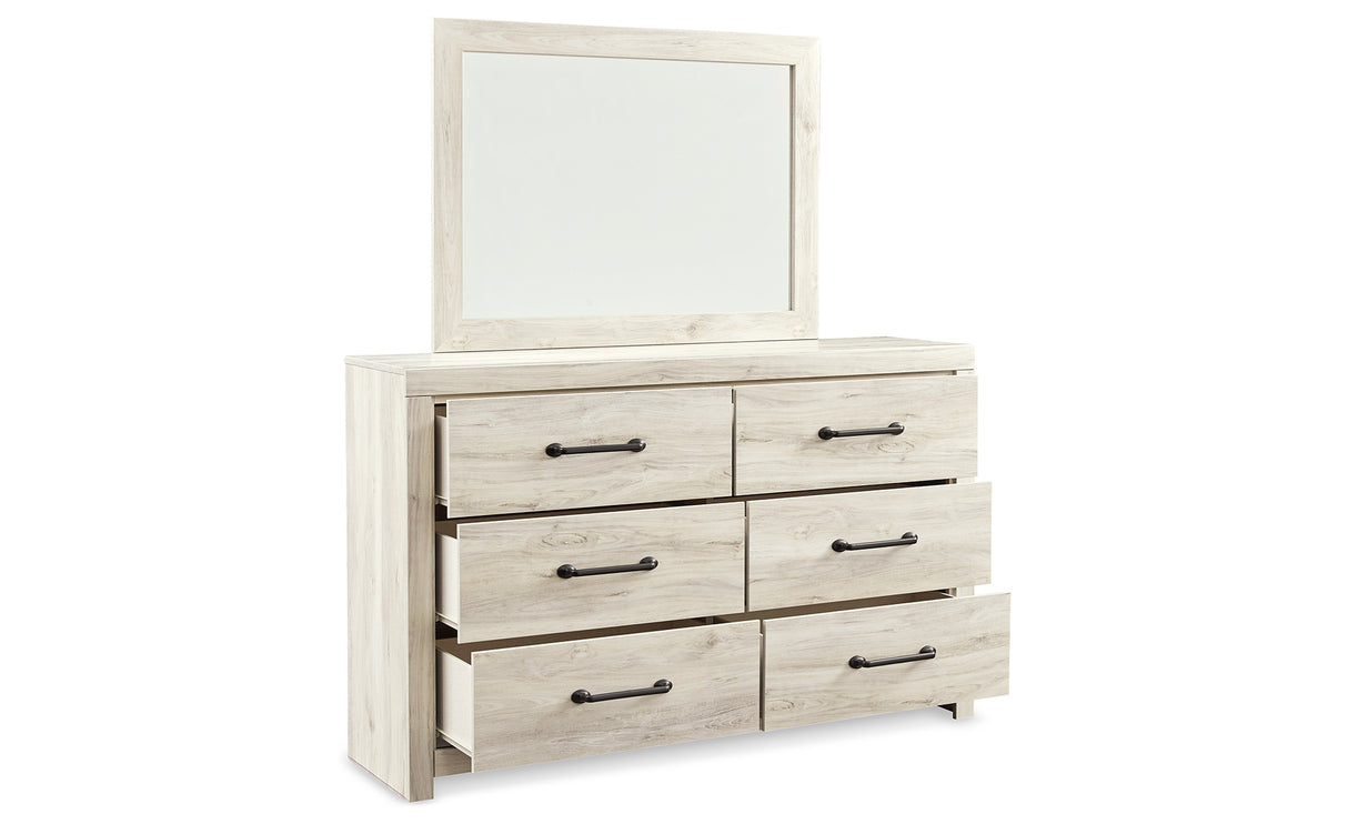 Cambeck Whitewash Queen Panel Storage Bed, Dresser, Mirror, 2 Chests and 2 Nightstands from Ashley - Luna Furniture