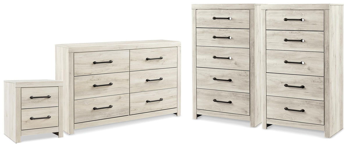 Cambeck Whitewash Dresser, 2 Chests and 1 Nightstand from Ashley - Luna Furniture