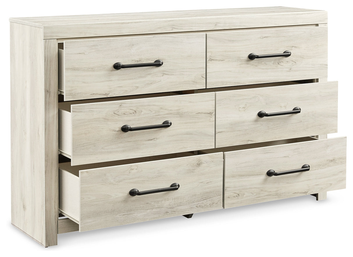 Cambeck Queen Panel Bed with Dresser in Whitewash from Ashley Furniture - Luna Furniture