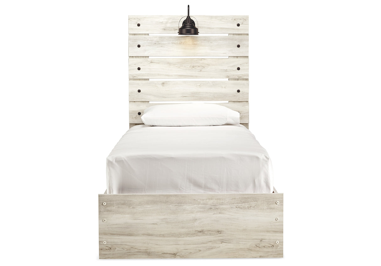 Cambeck Whitewash Wispy White Twin Panel Bed, Dresser and Mirror from Ashley Furniture - Luna Furniture