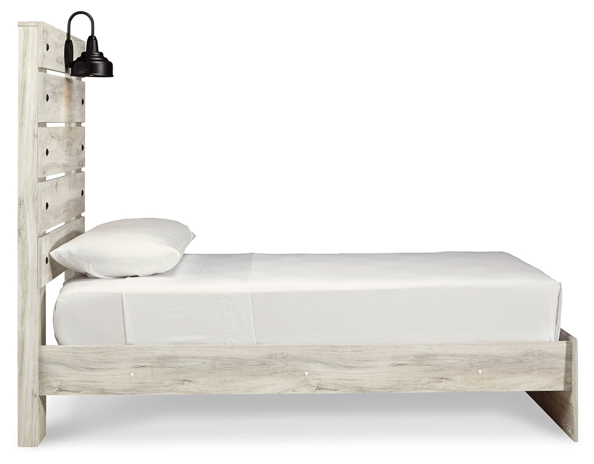 Cambeck Whitewash Wispy White Twin Panel Bed, Dresser and Mirror from Ashley Furniture - Luna Furniture