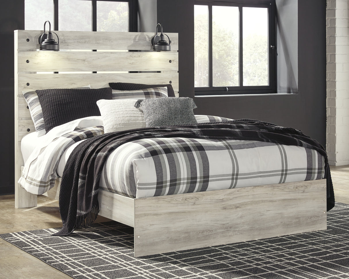 Cambeck Whitewash Cambeck Wispy White Twin Panel Bed, Dresser and MirrorQueen Panel Bed, Dresser and Mirror from Ashley Furniture - Luna Furniture