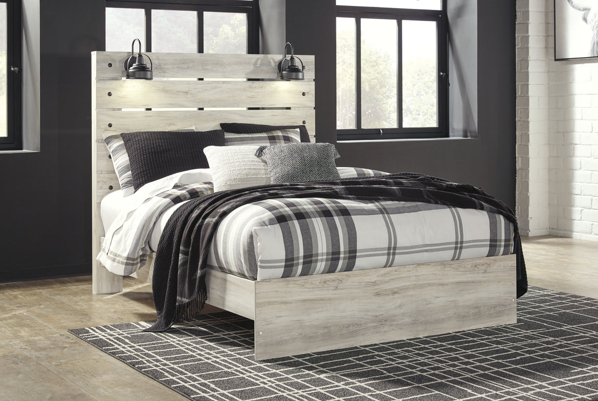 Cambeck Whitewash Cambeck Wispy White Twin Panel Bed, Dresser and MirrorQueen Panel Bed, Dresser and Mirror from Ashley Furniture - Luna Furniture