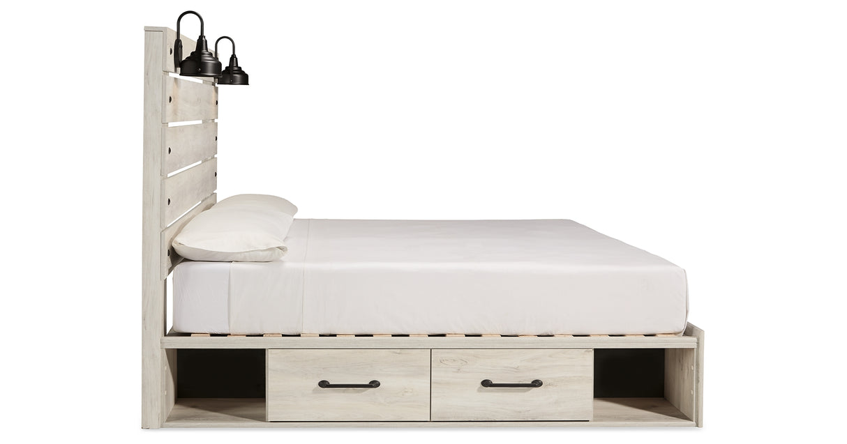 Cambeck Whitewash King Storage Bed, Dresser, Chest and 2 Nightstands from Ashley Furniture - Luna Furniture