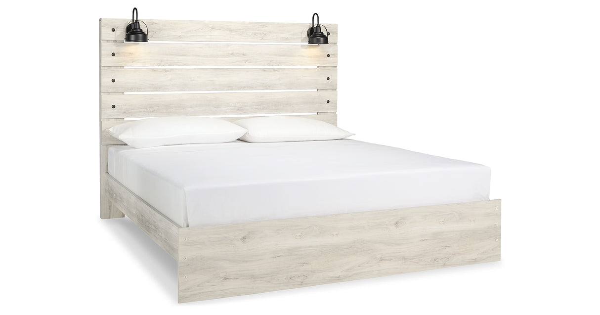 Cambeck Whitewash King Panel Bed, Dresser, Chest and 2 Nightstands from Ashley Furniture - Luna Furniture