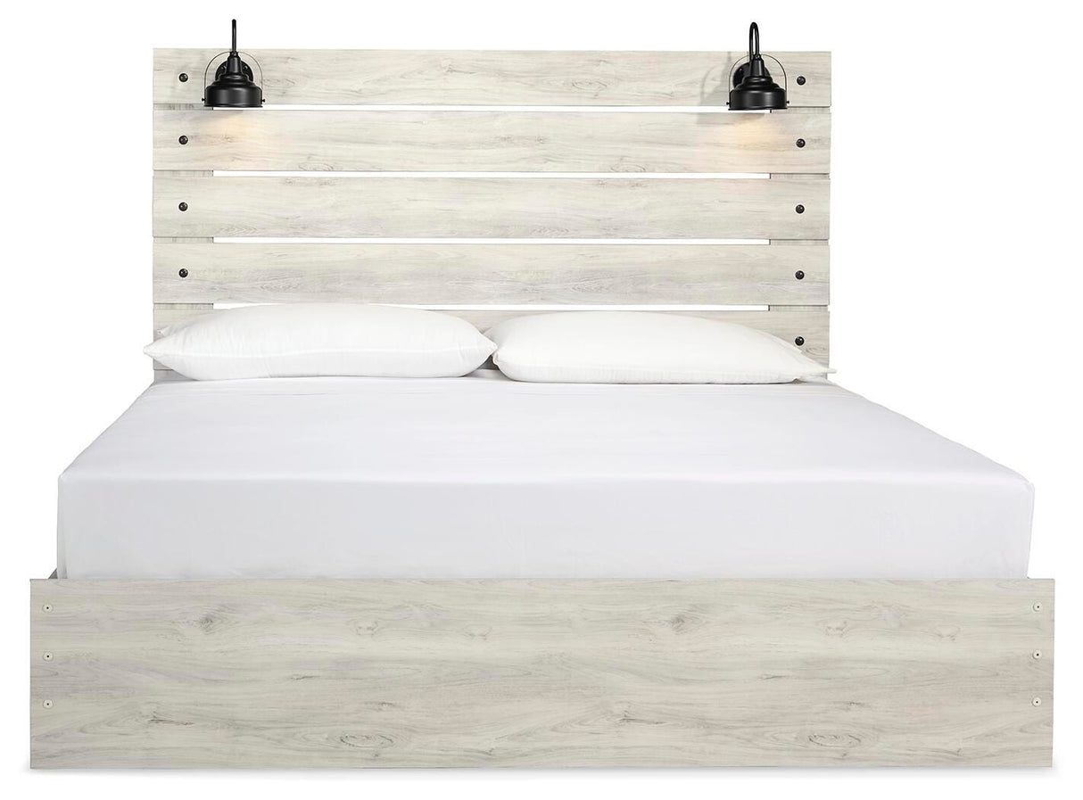 Cambeck Whitewash King Panel Bed, Dresser and 2 Nightstands from Ashley - Luna Furniture