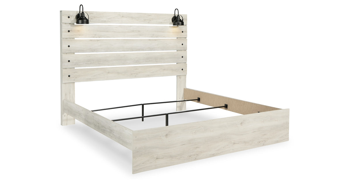 Cambeck Whitewash King Panel Bed, Dresser, Chest and 2 Nightstands from Ashley Furniture - Luna Furniture
