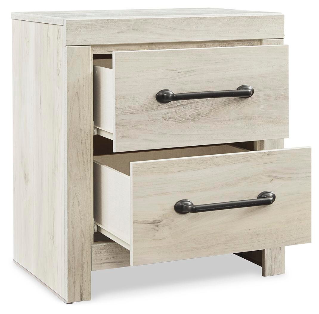 Cambeck Whitewash Queen Panel Storage Bed, Dresser, Mirror, Chest and 2 Nightstands from Ashley - Luna Furniture