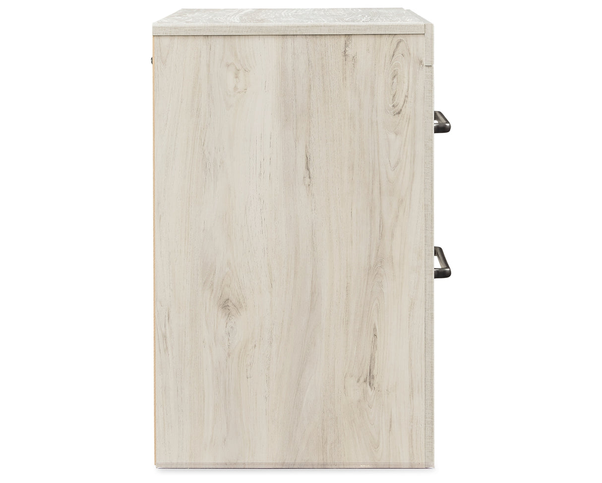 Cambeck Whitewash Queen Panel Storage Bed, Dresser, Mirror, 2 Chests and 2 Nightstands from Ashley - Luna Furniture