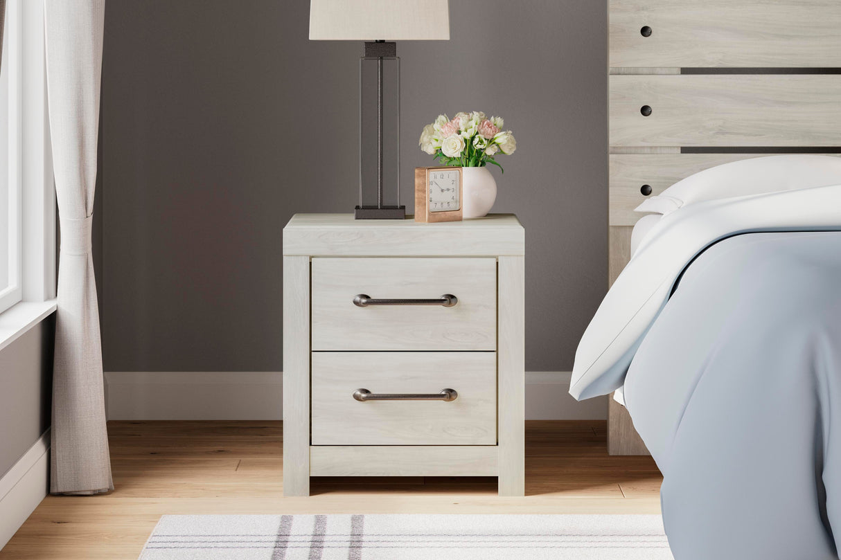 Cambeck Whitewash King Panel Bed with 4 Storage Drawers, Dresser and Nightstand from Ashley Furniture - Luna Furniture