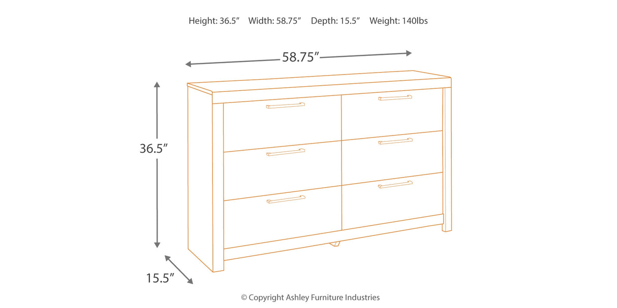 Derekson Multi Gray Full Panel Headboard, Dresser and Nightstand from Ashley Furniture - Luna Furniture