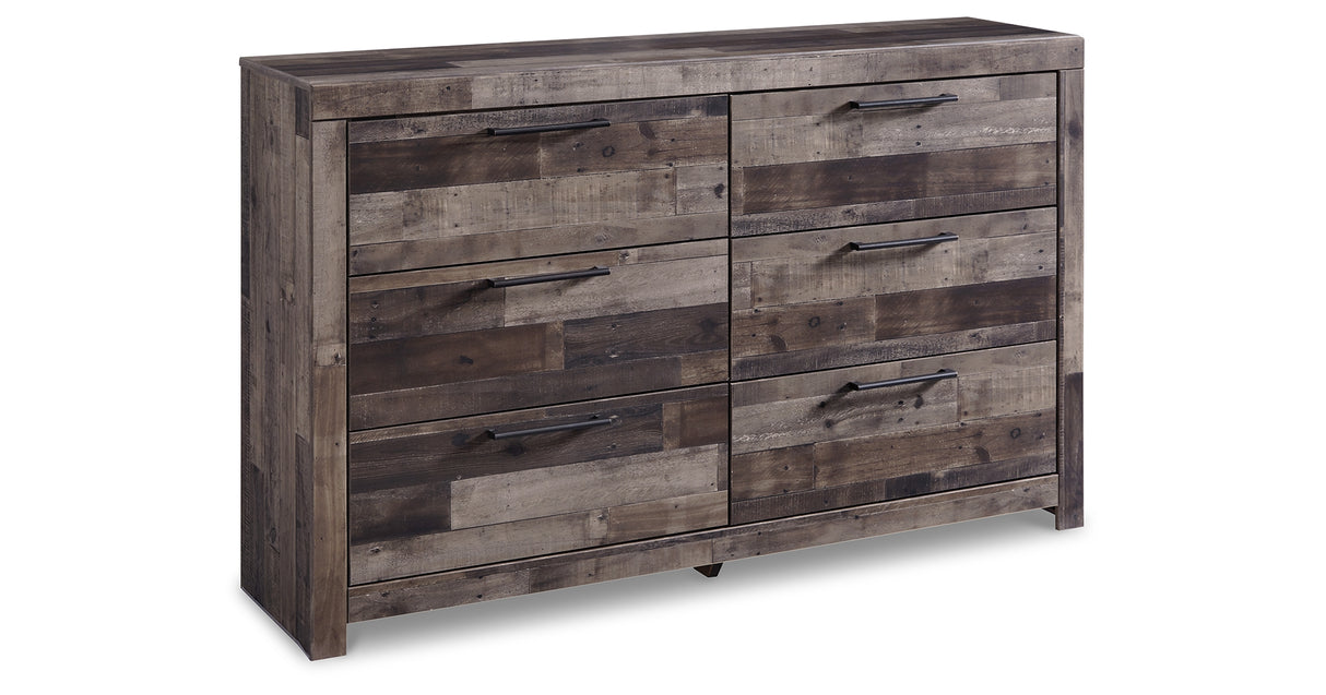 Derekson Twin Panel Bed with Dresser in Multi Gray from Ashley Furniture - Luna Furniture