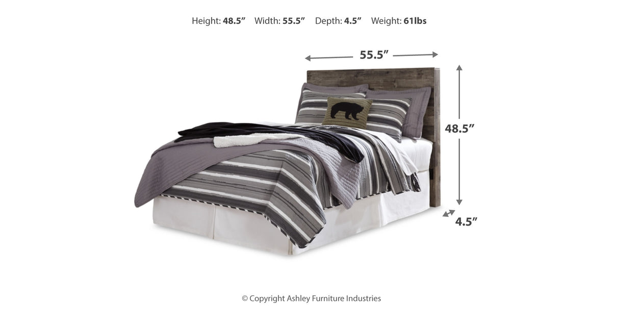 Derekson Multi Gray Full Panel Headboard, Chest and Nightstand from Ashley - Luna Furniture