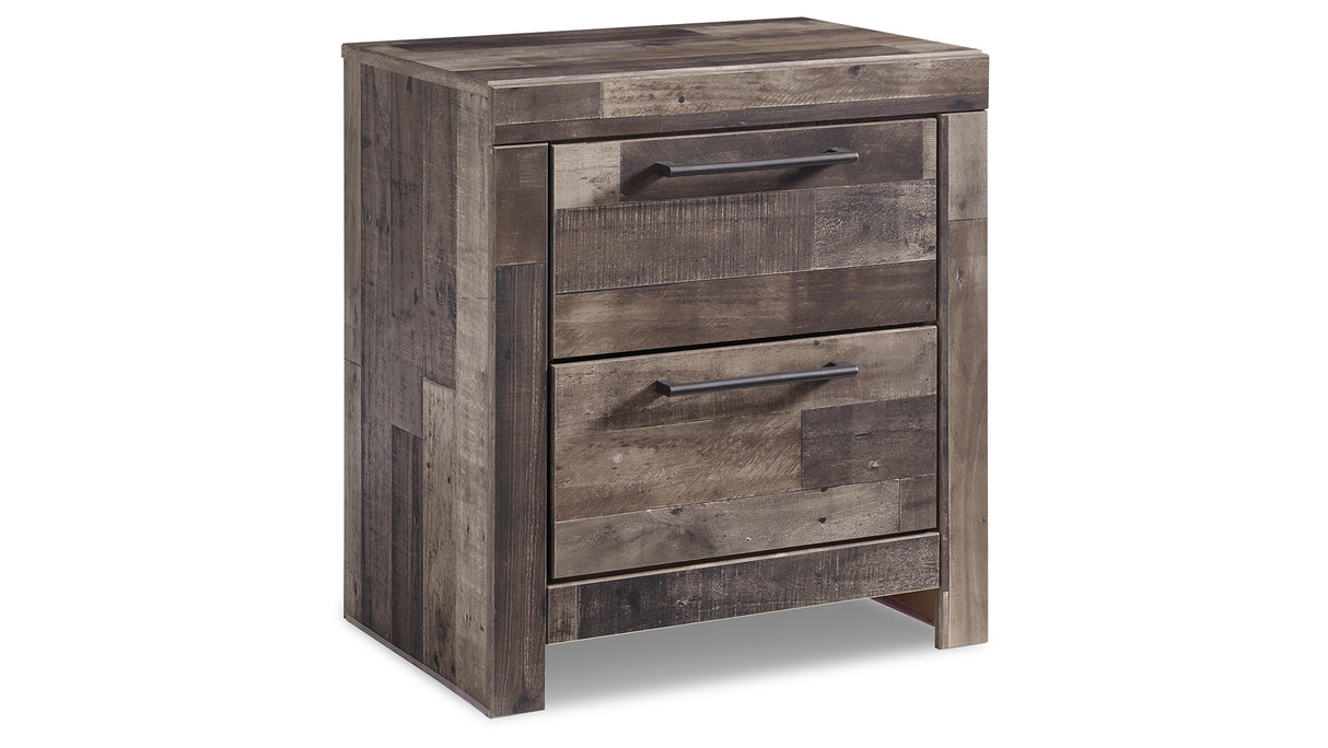 Derekson Multi Gray King Panel Bed, Mirror and Nightstand from Ashley - Luna Furniture